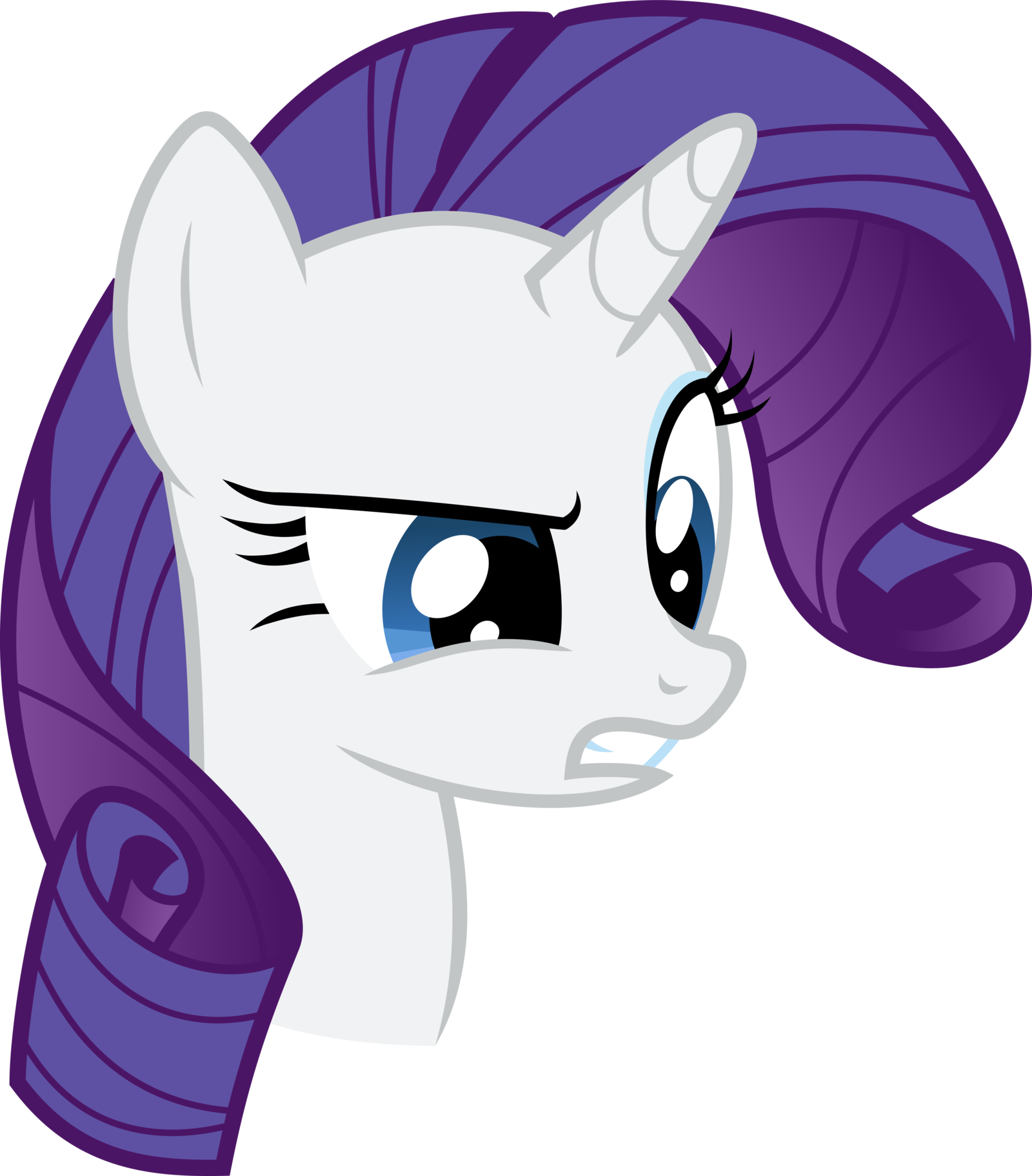 Rarity Vector By Powerpuncher Rarity Vector By Powerpuncher - Mlp Rarity Head (1600x1822)