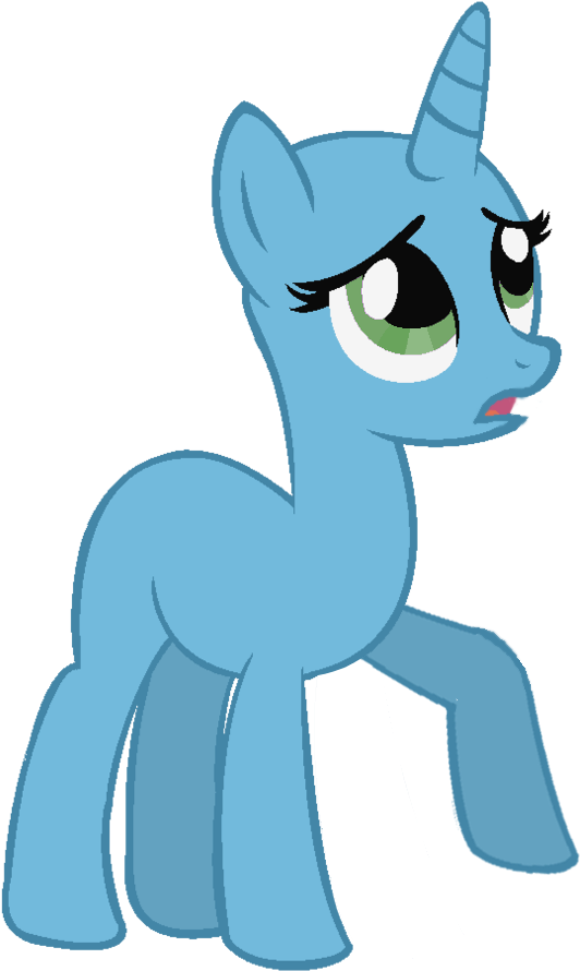 Rarity Princess Luna Pony Trixie Sunset Shimmer - Mlp Unicorn Base Scared (837x955)