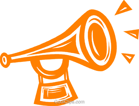 Trumpet Royalty Free Vector Clip Art Illustration - Trombeta Vetor Png (480x368)