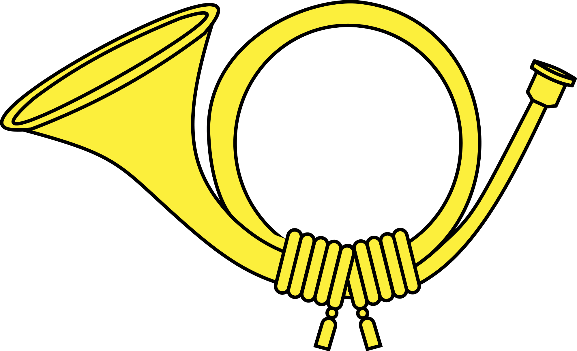 Post Horn French Horns Cor De Chasse Clip Art - Ajman University Of Science And Technology (2000x1217)