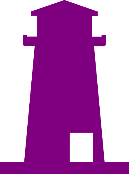Purple Lighthouse Clipart (444x596)