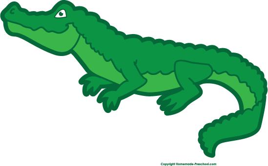 Pair Of Cartoon Crocodiles - Clipart Alligator (549x341)