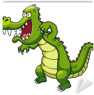 Illustration Of Cartoon Crocodile Wall Mural • Pixers® - Caiman Cartoon (400x400)
