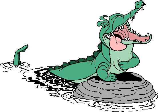 Crocodile Clipart Animated Gif - Tick Tock Crocodile Clipart (559x397)