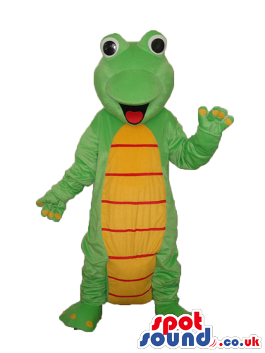 Cute Cartoon Green Alligator - Mascot (600x600)