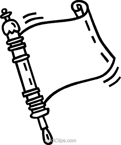 Torah, Scroll Royalty Free Vector Clip Art Illustration - Proverb (400x480)