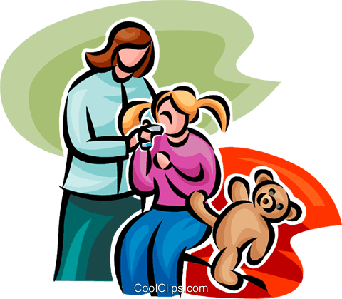 Girl At The Doctor's Office Royalty Free Vector Clip - Hurt Child Clipart (480x419)