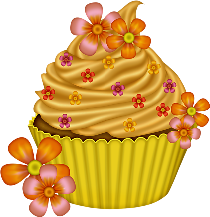 ○••°‿✿⁀cupcakes‿✿⁀°••○ - Happy Birthday Cupcake Clipart (426x460)