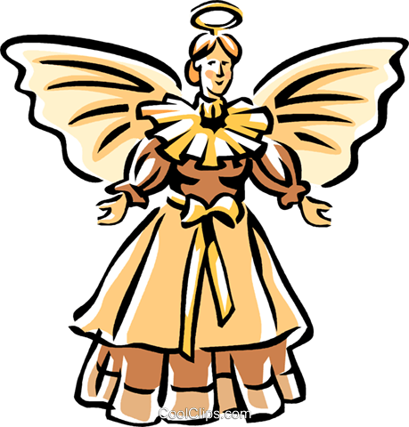 Christmas Angel Royalty Free Vector Clip Art Illustration - Illustration (459x480)