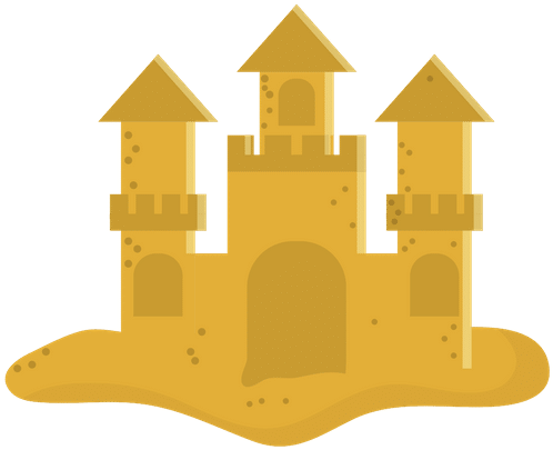 Sandcastle - 0shares - Vector Graphics (500x500)