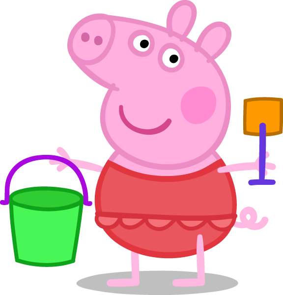 Sun Clipart Clipart Peppa Pig - Peppa Pig Jumping In Muddy Puddles (576x600)