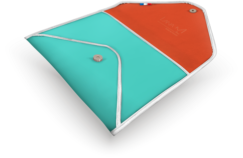 Sleeve Pop Art Caribbean Blue / Orange - Triangle (550x550)