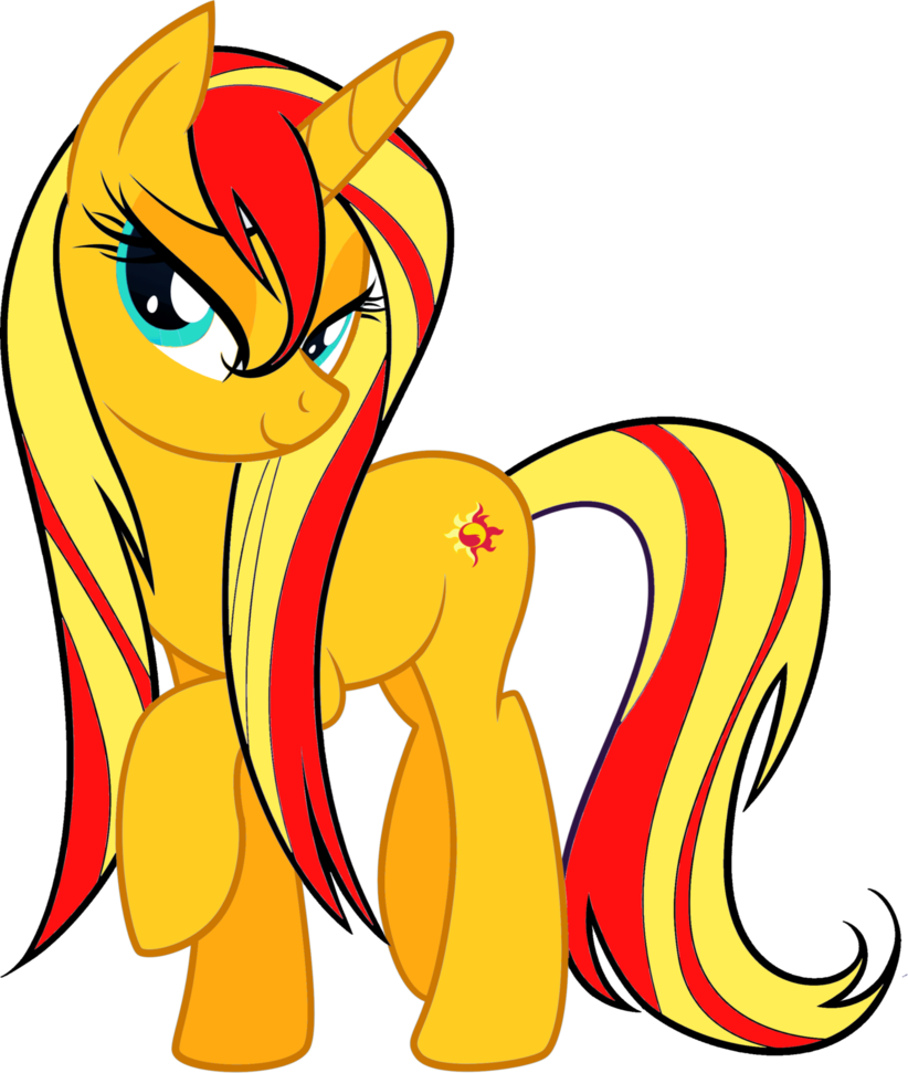 Sunset Shimmer Wet Mane By Realrainbowdashmft - Bonbon My Little Pony Png (822x971)