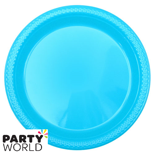 Display All Pictures - Teal Plastic Plates (600x600)