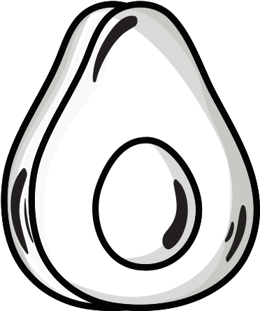 Line Delicious Avocado Fruit - Line Art (550x550)