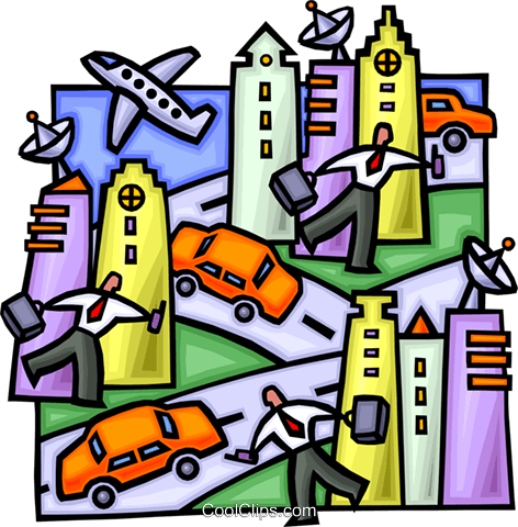 Rush Hour In The City Royalty Free Vector Clip Art - Planet Earth Our Only Home: What Causes Environmental (472x480)