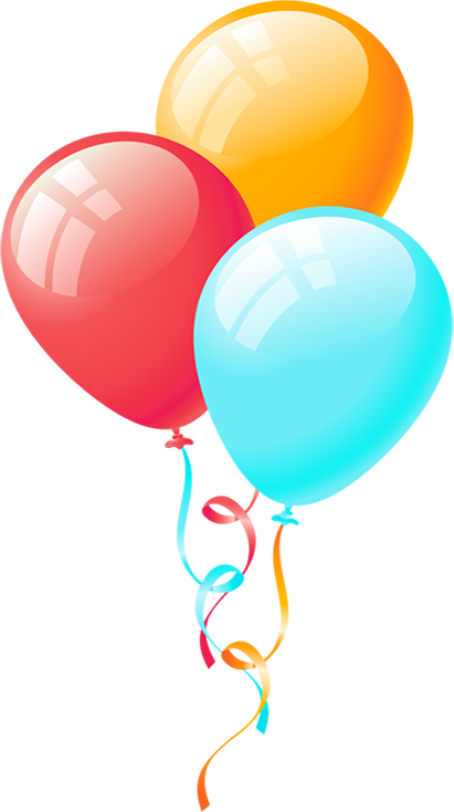 Balloon Birthday Party Clip Art - Happy Birthday Clipart Balloon For Birthday (411x734)