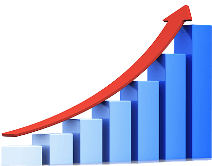 Blue Growth Graph - Growth Transparent Png (500x366)