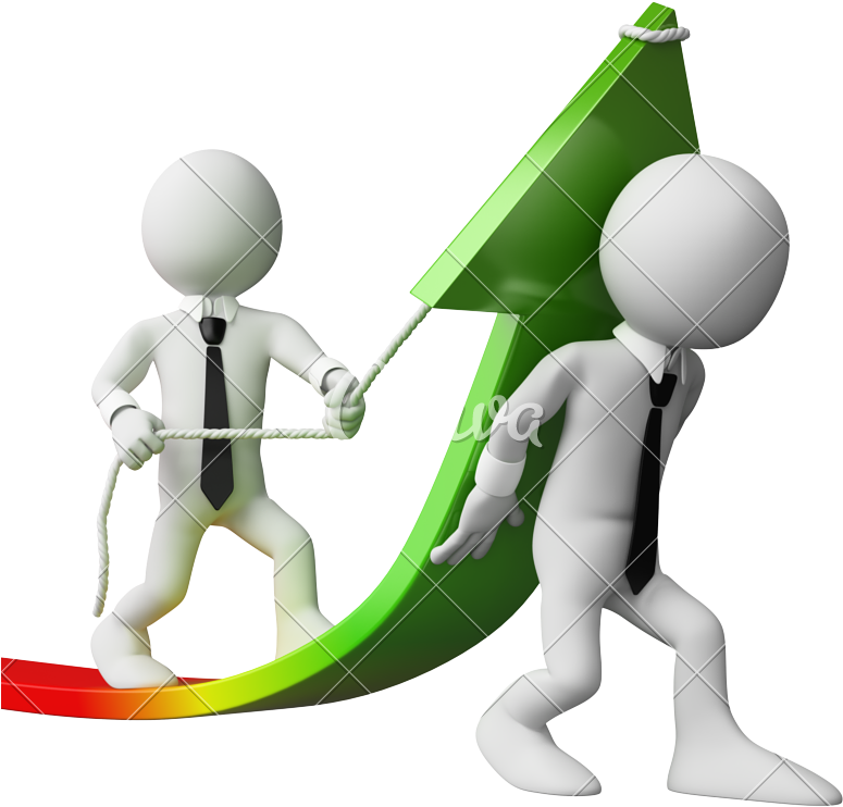 3d Sales Growth - Growing Business Clipart (800x800)
