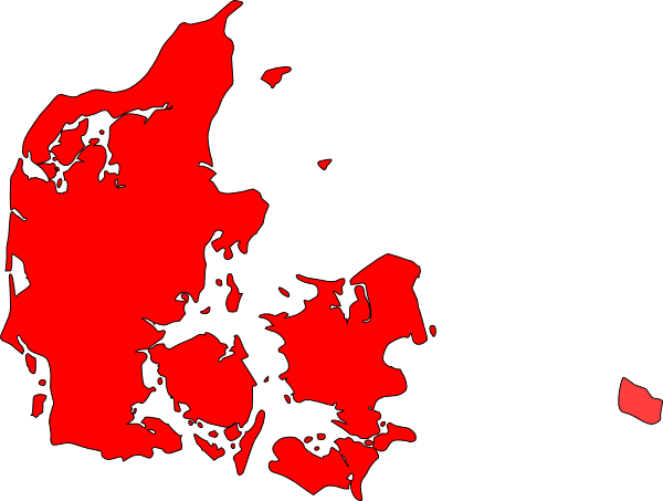 Denmark Clip Art At Clker - Denmark Map Clipart (600x453)