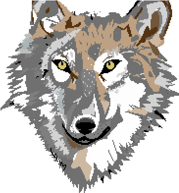 Pixel Art Throwback Thursday Clipart - Wolf Head Pixel Art (400x400)