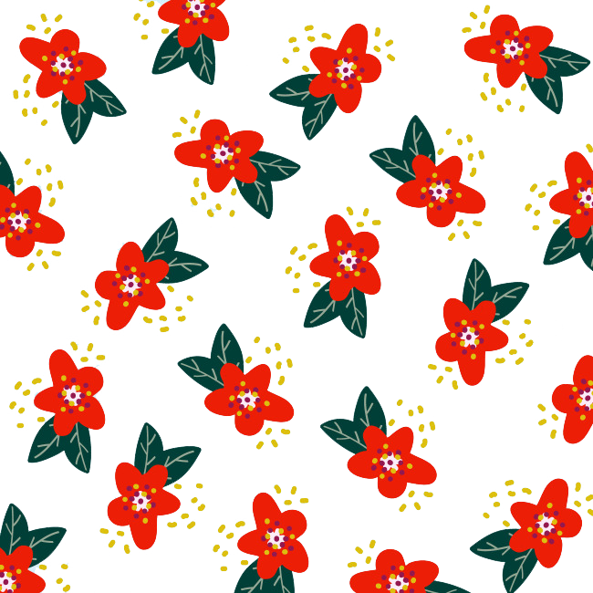 Floral Design Flower Poinsettia Red Pattern - Floral Design (650x650)
