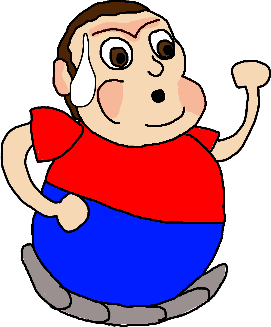 This - Fat Guy Running Transparent (1386x1476)