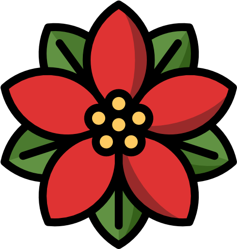 Poinsettia Free Icon - Poinsettia Free Icon (512x512)