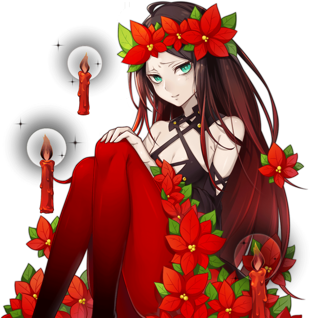 #fallen Princess #fallen Princess #akki No Jikan #poinsettia - Cartoon (1060x1236)
