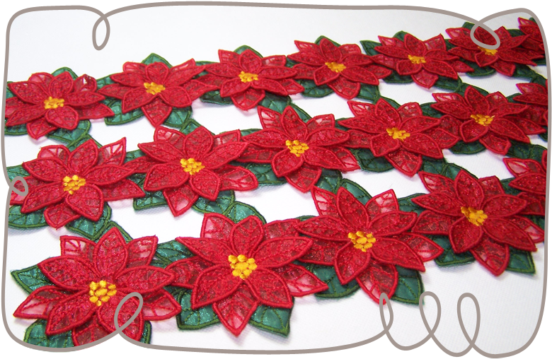 3d Poinsettia Runner - Poinsettia (800x800)