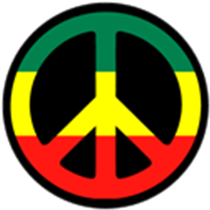 Orange 3d Vector Peace Sign Created From Refractions - Logo De Paz Y Amor (420x420)