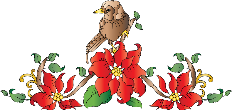 Winter Birds And Poinsettias Is A Downloadable Machine - Winter (790x374)
