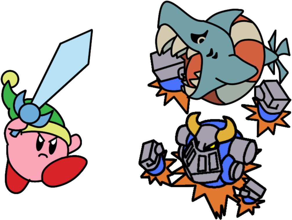 Kirby Vs Gobbler And Mega Titan By Domobfdi - Kirby Vs Gobbler And Mega Titan By Domobfdi (1032x774)