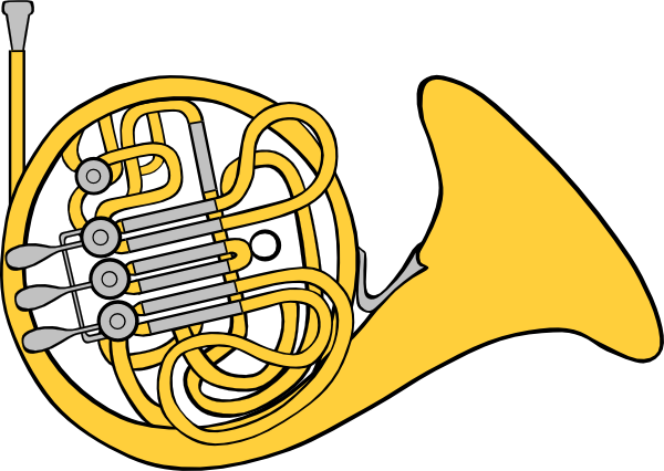 French Horn Clip Art - French Horn Clip Art (600x426)