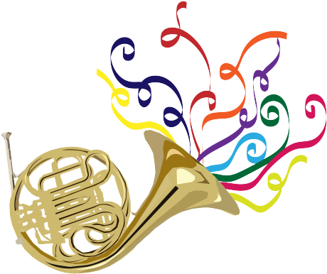French Horn Clipart Free - French Horn (500x386)