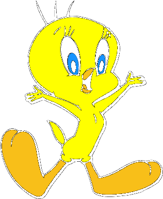 Looney Tunes Characters Tweety Bird Clipart - Tweety And Bugs Bunny (343x418)