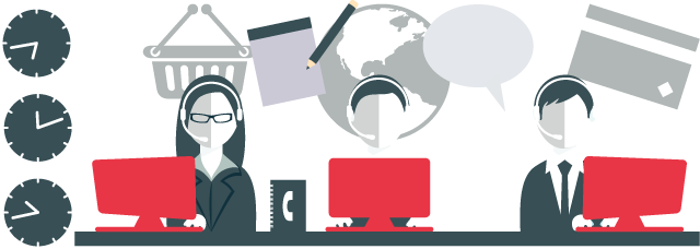 Inforgraphic Of Sales, Business Process And Customer - Call Center Agent Infographic (640x228)