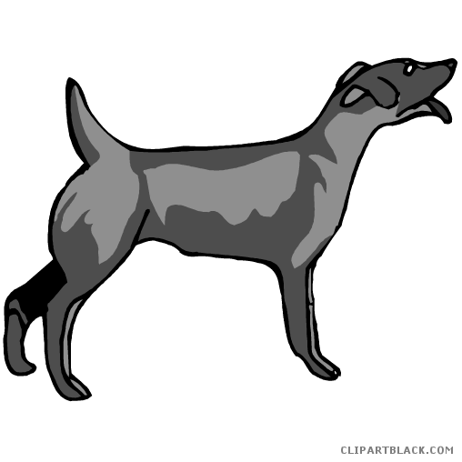 Barking Dog Animal Free Black White Clipart Images - Clipart Barking Dog Png (508x508)