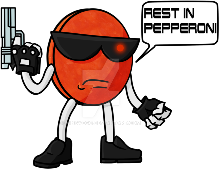 Rest In Pepperoni By Kingvego - Cartoon (965x827)