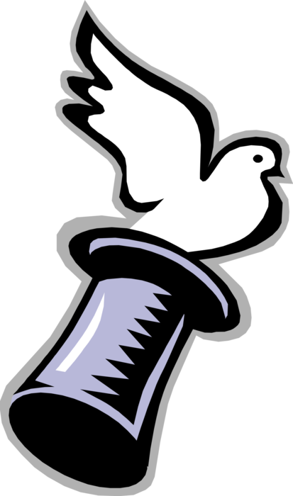 Vector Illustration Of Feathered Bird, Dove Flying - Vector Illustration Of Feathered Bird, Dove Flying (413x700)