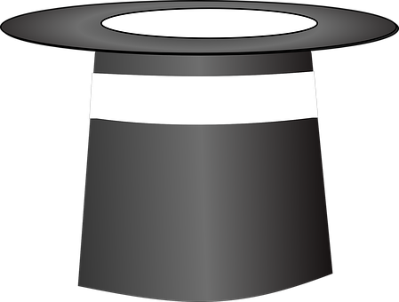 Topper, Magic, Magician, Hat, Black - Magic Hat Cartoon Png (449x340)
