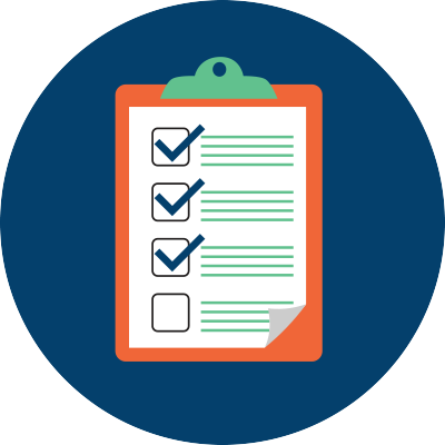 Extensive Examination Of Your Current Infrastructure - Business Plan Icon Blue (400x400)