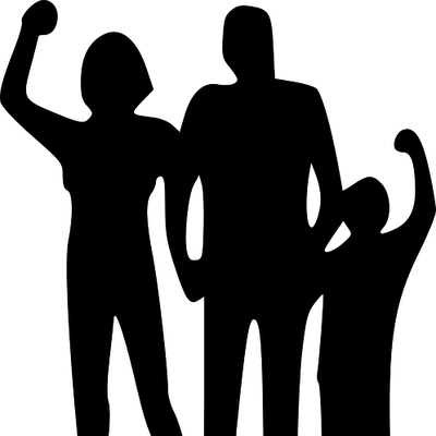 Family Fitness While On Vacation - Family Clip Art (400x400)