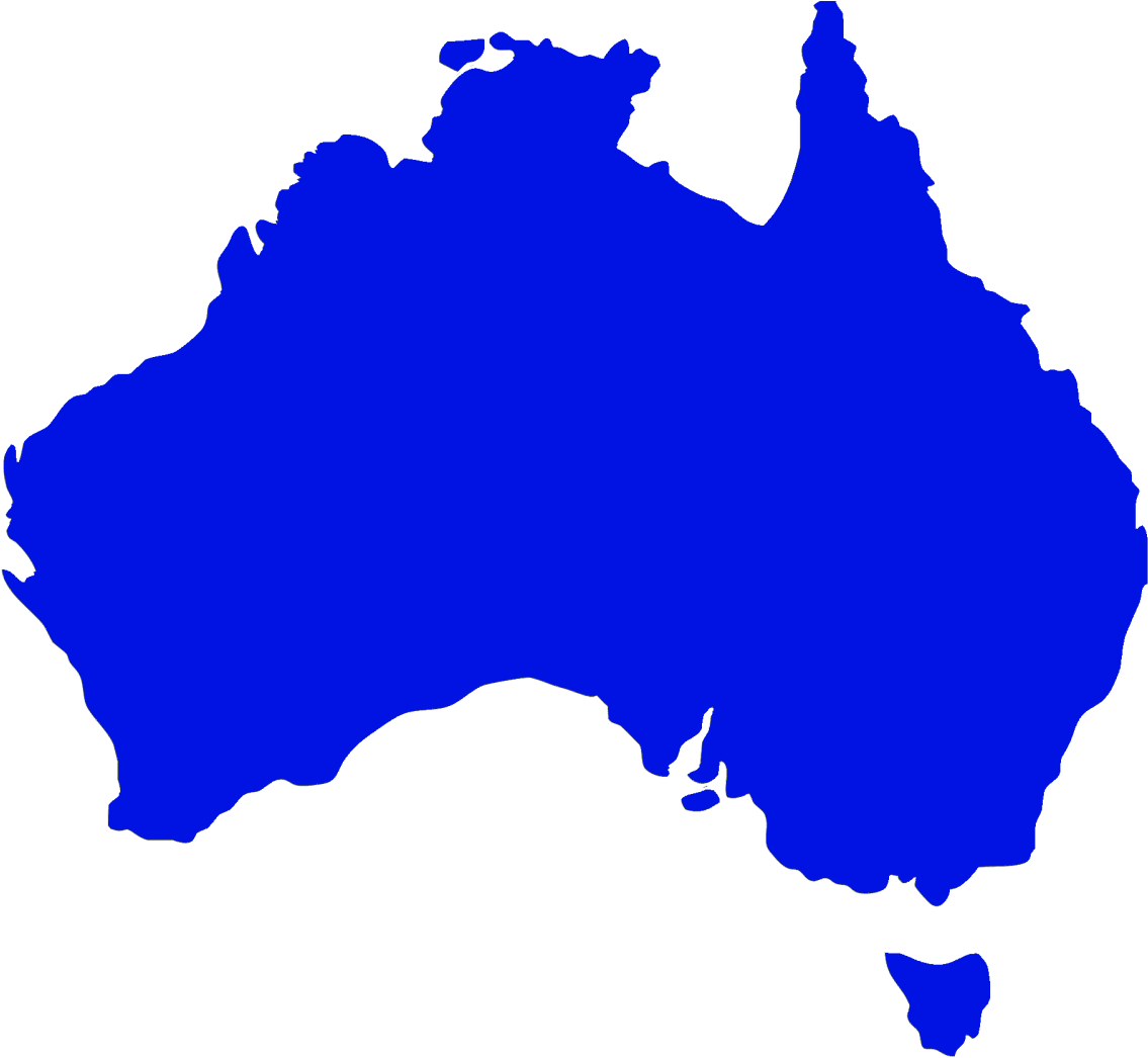 States And The Commonwealth Of Australia Presently - Blue Australia Map (1200x1139)