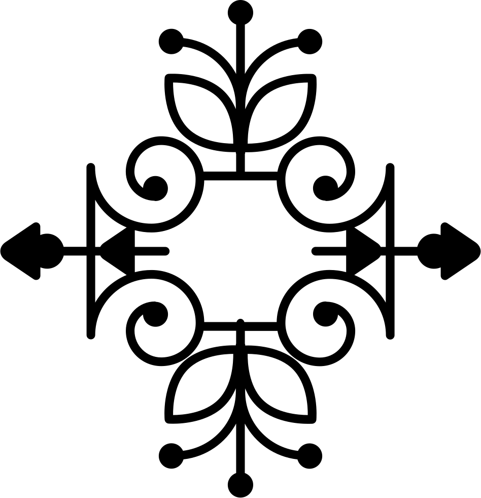 Floral Design With Delicate Double Symmetry Design - Simetria Doble (948x981)