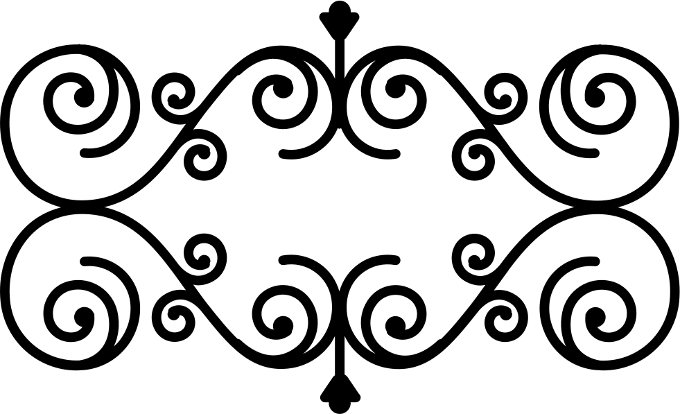 Floral Design With Vertical And Horizontal Symmetry - Floral Designs Vector Black And White (981x597)