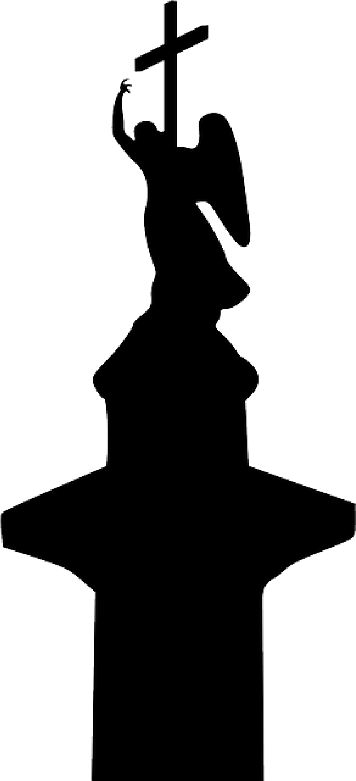 Hanslodge Clip Art Collection - Александровская Колонна Силуэт (800x1600)