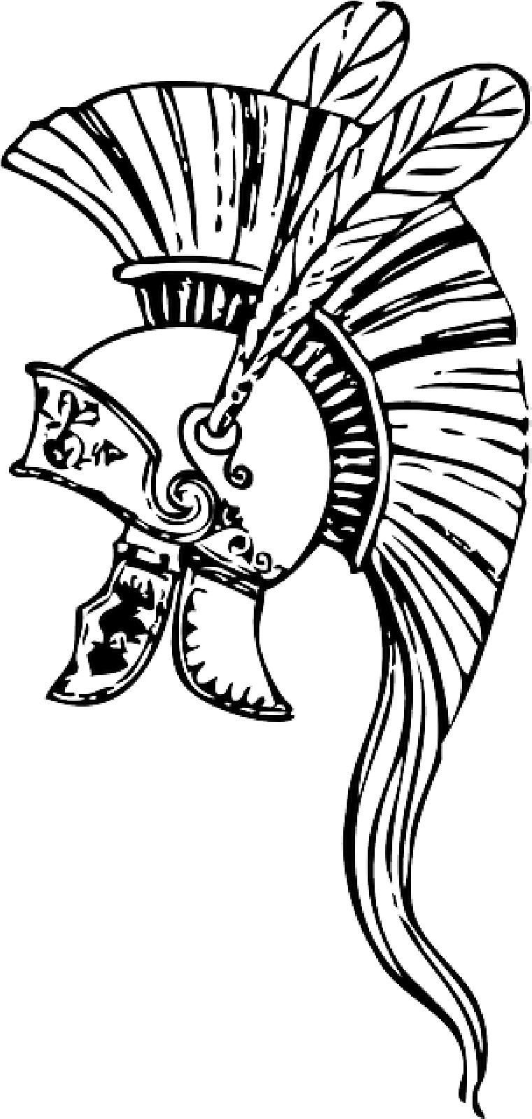Helmet, Armor, Fighter, Greek - Greek Helmet (800x1600)
