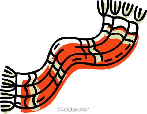 Winter Scarf Royalty Free Vector Clip Art Illustration - Winter Scarf Clip Art (480x374)