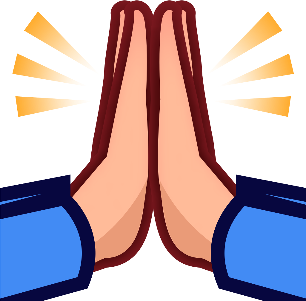 Emoji Praying Hands Prayer High Five Emoticon - Emoji High Five Png (1024x1024)